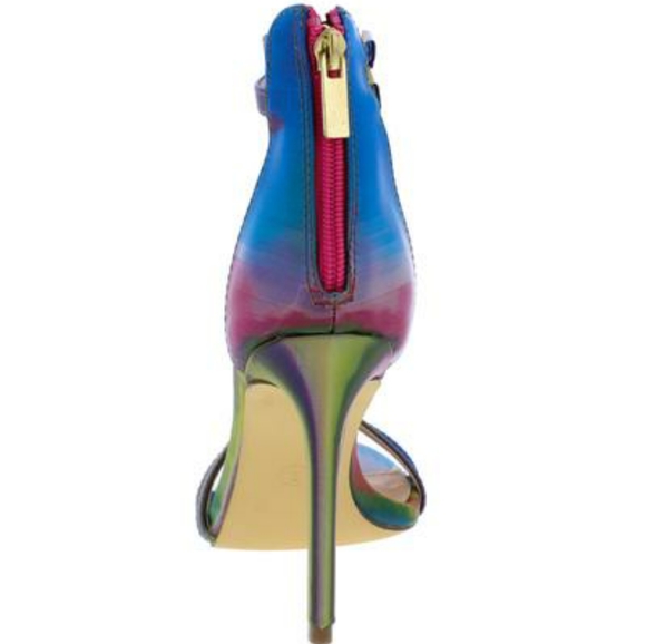 LILIANA Rainbow Ankle Strap Open Toe Heel - Picture 5 of 5